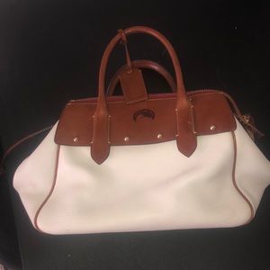 Dooney and Bourke Brown & White Leather Purse